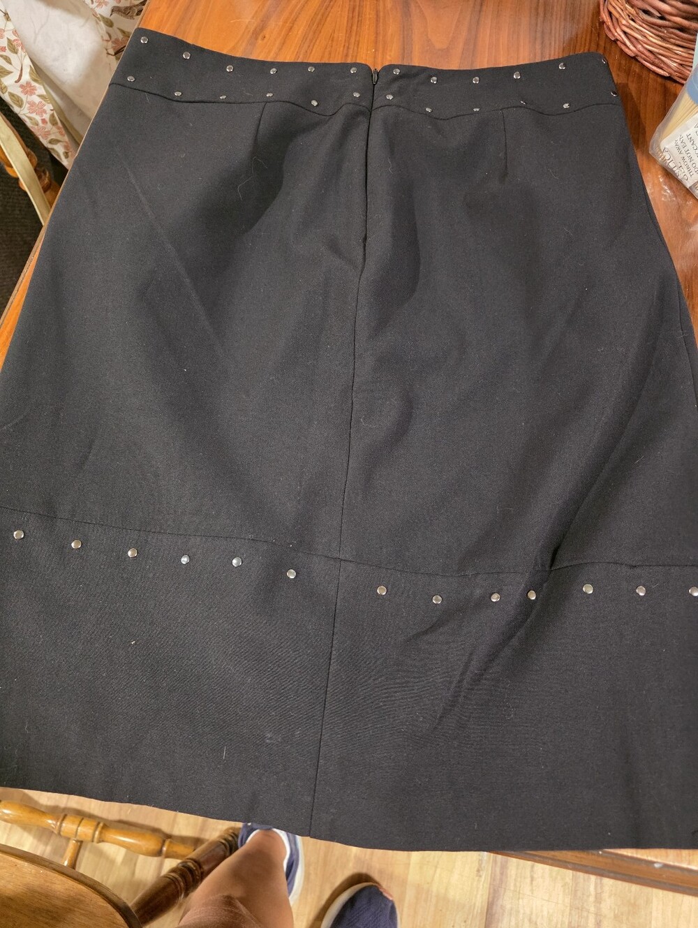 Worthington Black Pencil Skirt with Stud Accents